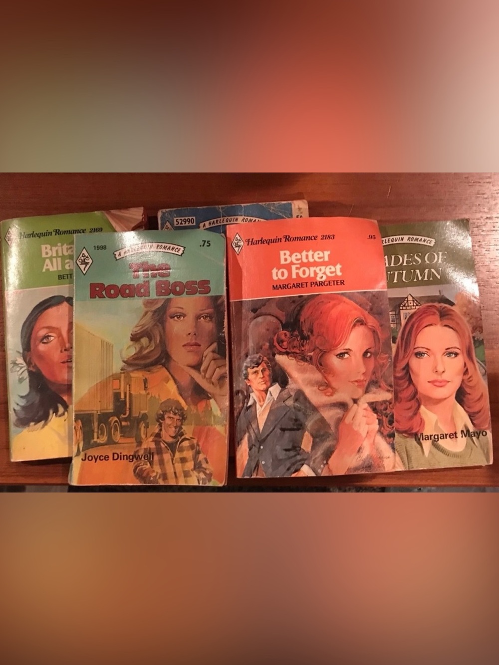 Lot—5 1970s Harlequin Romance Novels—I ain’t kidding!! You gotta see these!!
